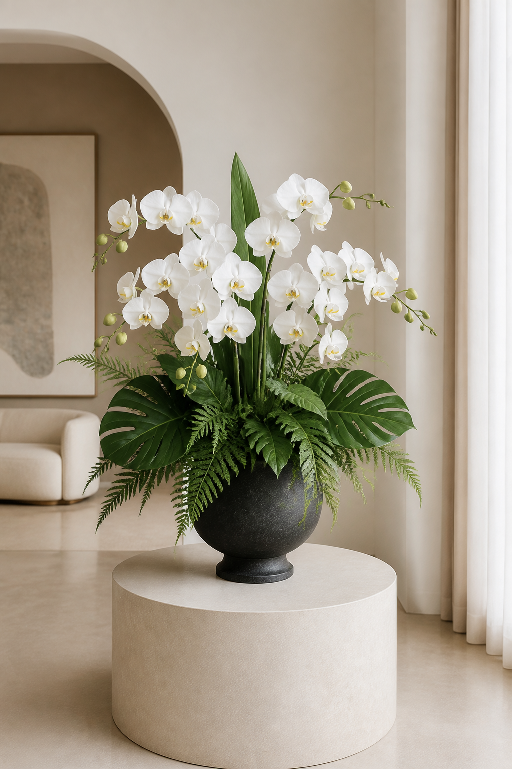 Orquídeas permanentes brancas