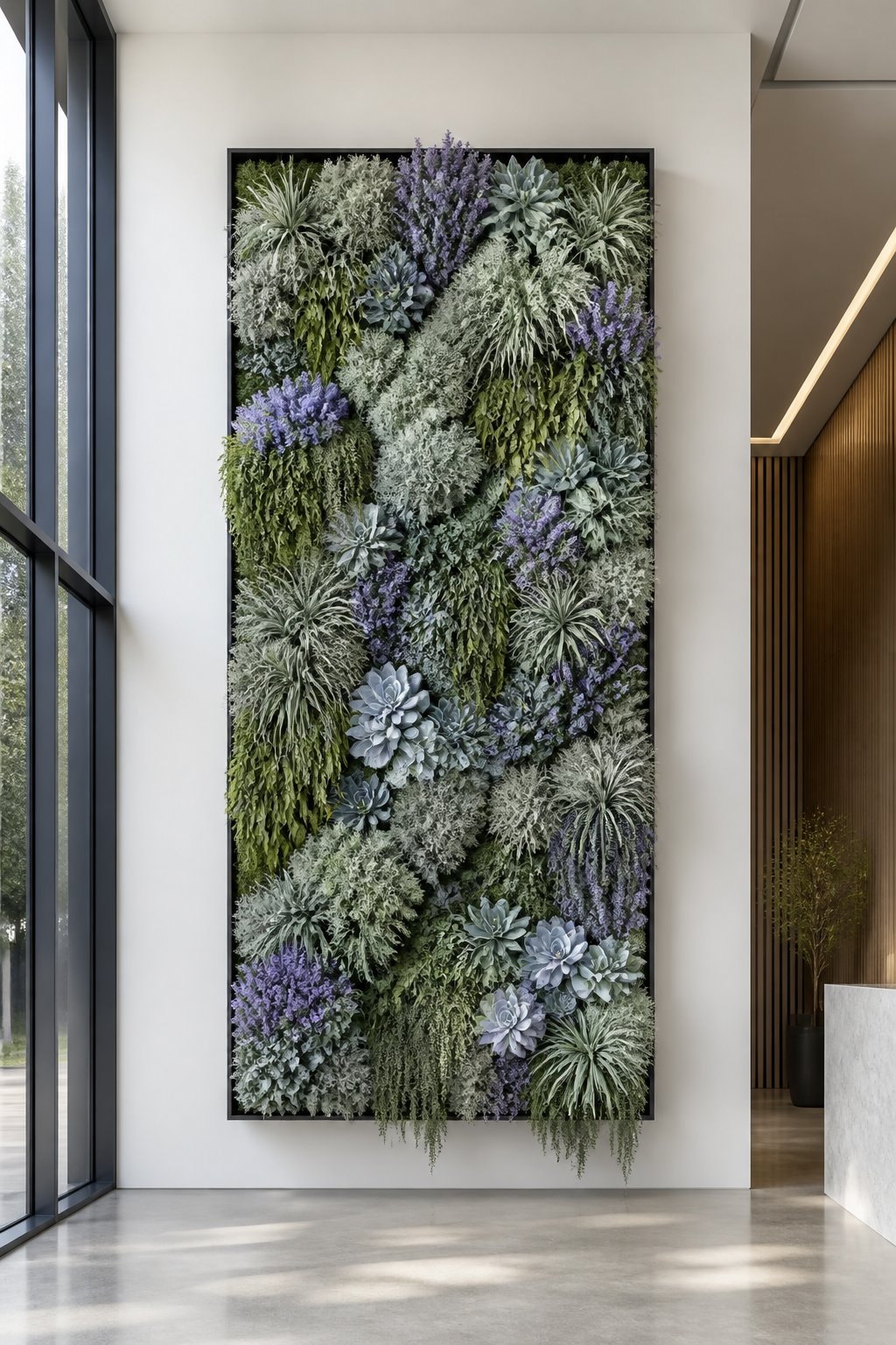 Painel verde contemporâneo