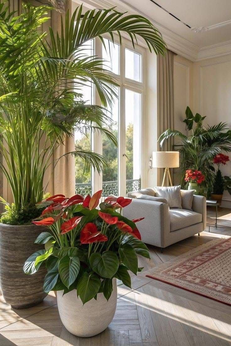 Ambientação residencial com flores e plantas permanentes - opção 15