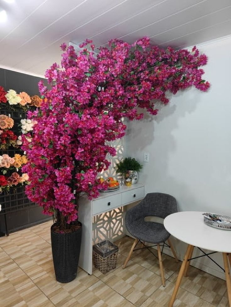 Ambientação residencial com flores e plantas permanentes - opção 31