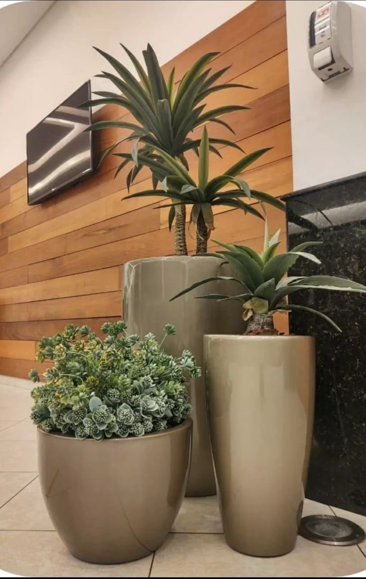 Vaso decorativo com planta permanente - opção 8