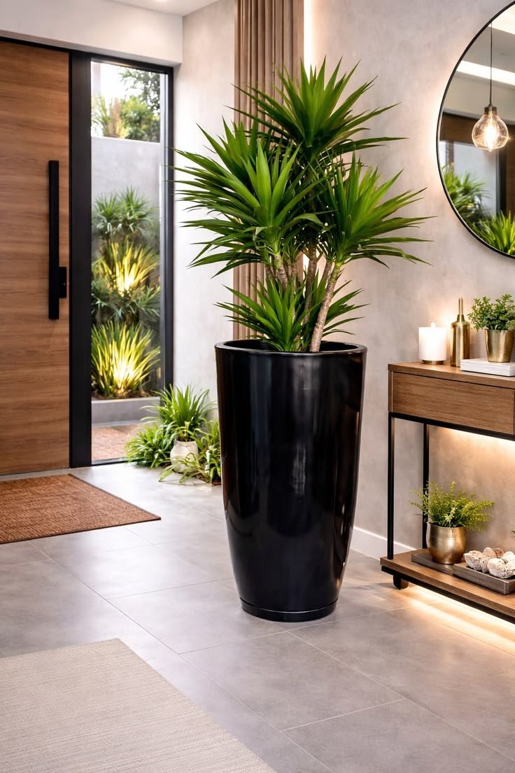 Vaso decorativo com planta permanente - opção 16